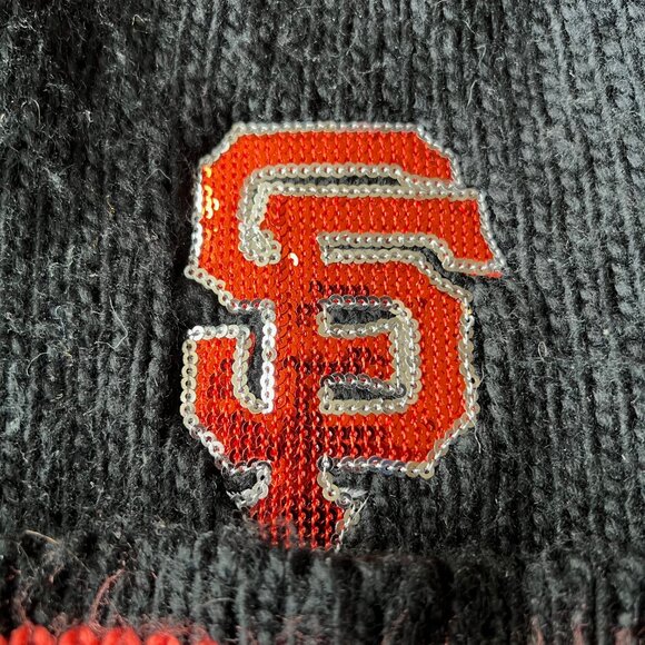 San Francisco Giants MLB Official New Era Women's Beanie Winter Hat Sequins - Picture 2 of 8